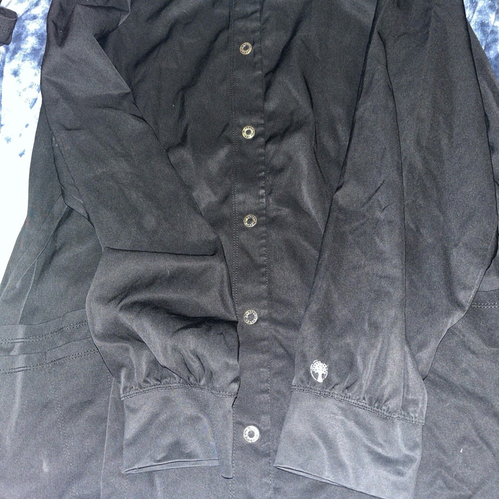 HH works healing hands black scrub jacket. 3X